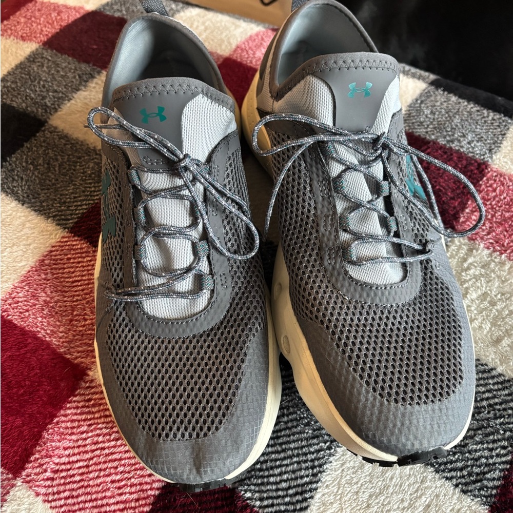 Under Armour Charcoal and Aqua Athletic Shoes